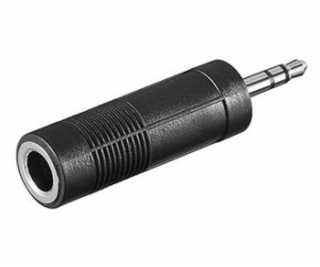 Redukce jack 6,35 F - jack 3,5 M černá