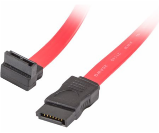 LANBERG SATA III dátový kábel (6GB/S) F/F 50cm, uhlový, č...