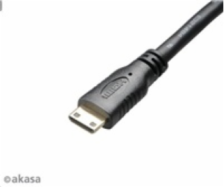 AKASA kabel  redukce HDMI mini na HDMI female, full HD, 25cm