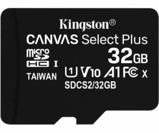 KINGSTON Canvas Select Plus 32GB microSD / UHS-I / CL10 /...