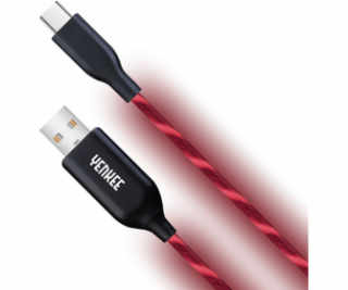 YCU 341 RD LED USB C kabel / 1m YENKEE