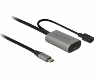 USB DeLock USB kábel USB-C M/F 3.1 5m Black