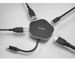 DUB-M420 4-in-1 USB-C Hub mit HDMI/USB-C Ladeanschluss, U...