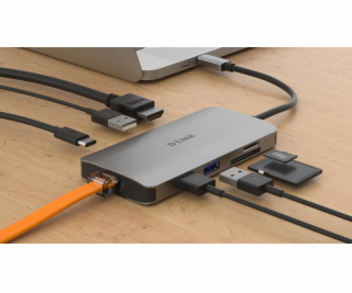 DUB-M810 8-in-1 USB-C húb, dokovacia stanica