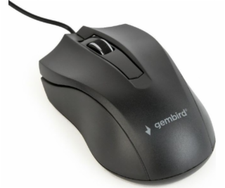GEMBIRD myš MUS-3B-01, drátová, optická, 1000 dpi, USB, č...