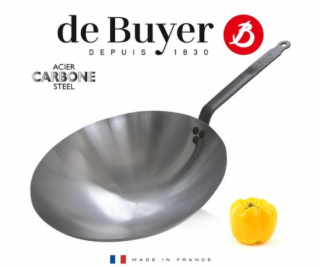 WOK pánev de Buyer, 5114.35, CARBONE PLUS, WOK, ocel, 35 cm