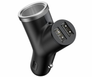 Adaptér do auta Baseus Y-type 2x USB + zapalovač, 3.4A - ...