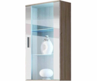 Cama hanging display cabinet SOHO sonoma oak/white gloss