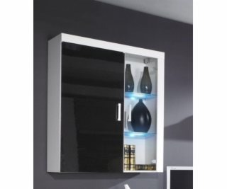 Cama hanging display cabinet SAMBA white/black gloss