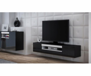 Cama TV stand VIVA 180 black/black gloss + white