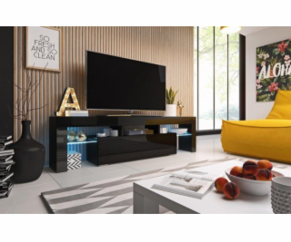 Cama TV stand TORO 158 black/black gloss