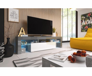 Cama TV stand TORO 158 grey/white gloss