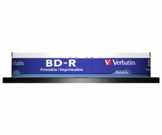 1x10 Verbatim BD-R Blu-Ray 25GB 6x Speed DL Wide Printabl...
