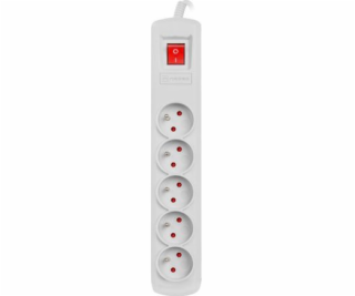 NATEC Bercy 400 3m Surge protector 5x French outlets gray