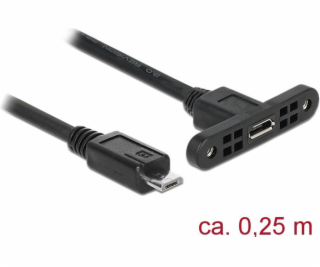 Delock Kabel USB 2.0 Micro-B samice montážní panel > USB ...