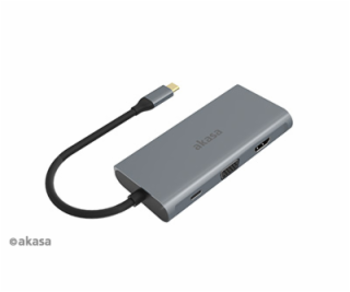 AKASA adaptér USB Type-C 9-in-1 Dock (PD Type-C, HDMI, VG...