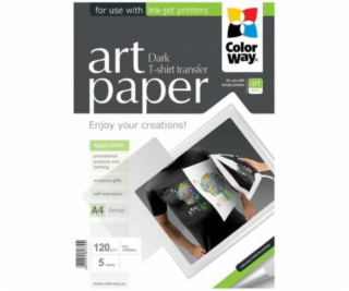 COLORWAY nažehlovací papír/ na  ART/ textil/ 120g/m2, A4/...