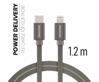 Swissten Kabel Textile Usb-C/Ligh 1,2M G