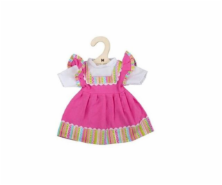 Hračka Bigjigs Toys Růžové šaty s pruhovaným lemováním pr...