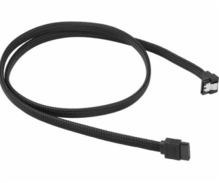Sharkoon SATA uhlový kábel, opletený, 75 cm, čierny (4044...