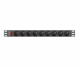 LANBERG PDU-09E-0300-BK PDU 1U 16A 9 sockets uni-schuko 3...