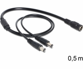 Delock kabel DC Splitter 5.5 x 2.1 mm 1 x samice > 2 x samec
