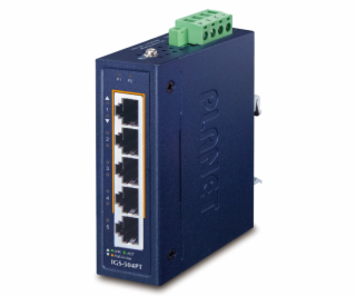 Planet IGS-504PT Průmyslový PoE switch, 5x1Gb, 4x PoE 802...