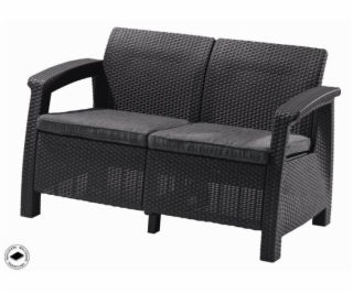Zahradní nábytek Keter Corfu love seat dvousedačka grafitová