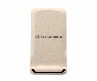 Tellur Green Qi wireless fast desk charger, 15W, cream