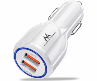  QC 3.0 nabíjačka do auta 2xUSB MCE478 W Biela