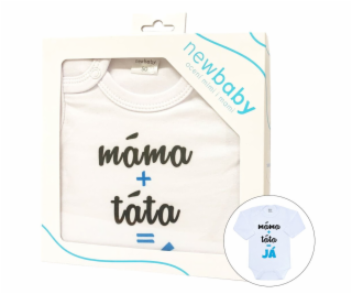 Body s potiskem New Baby máma plus táta rovná se JÁ - dár...