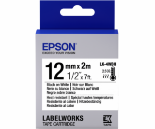 Epson Label Cartridge Heat Resistant LK-4WBH Black/White ...