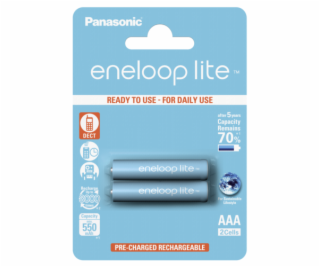 1x2 Panasonic Eneloop Lite Micro AAA 550 mAh
