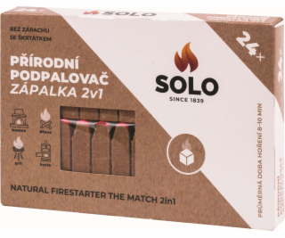 Podpaľovač prírodná zápalka 24 ks 2v1 SOLO