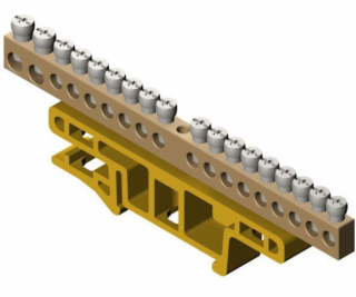 Elektro-Plast 18-cestná koľajová svorkovnica, žltá TH35 L...