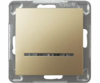 Ospel Single switch Impresja s podsvietením zlatej metalí...