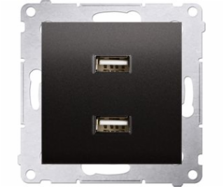 Kontaktní Simon Simon 54 Charger 2xusB 2.1A 5V/DC Anthrac...