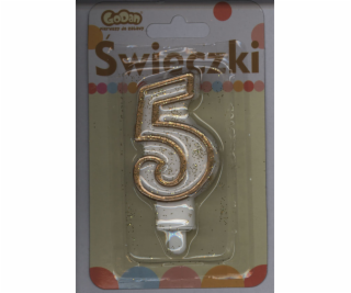 Godan svíčka se zlatým okrajem a třpytkami - 5 - 1 Universal