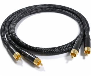 Melodika RCA (CINCH) X2 - RCA (CINCH) X2 1M Černý kabel