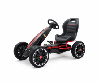 Detská šliapací motokára Go-kart Milly Mally Abarth čierna