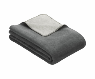 Ibena Uni Doubleface blanket Dublin anthracite 150x200cm