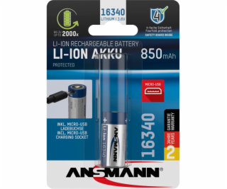Ansmann 16340 Li-Ion Akku 850mAh 3,6V Micro USB Input  13...