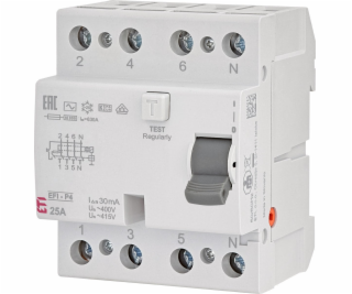 Eti-Polam Proudový chránič 4P 25A 0,03A EFI-P4 AC 25/0,03...