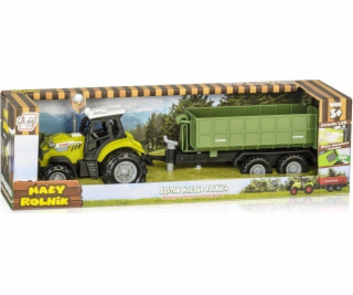 Daffi Tractor s sklápěcím přívěsem a drtičem
