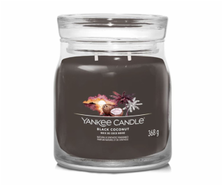 Svíčka ve skleněné dóze Yankee Candle, Černý kokos, 368 g