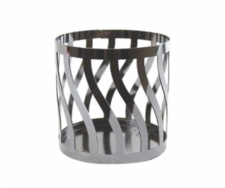 Svícen kovový Yankee Candle, Curve Gun Metal, výška 8 cm