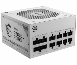 MSI zdroj MAG A850GL PCIE5 WHITE/ 850W/ ATX3.0/ akt. PFC/...