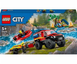 LEGO® City 60412 Hasičské auto 4x4 a záchranný čln