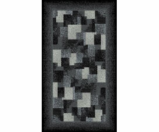 Koberec ALFA, 170×120 mm, čierna, sivá