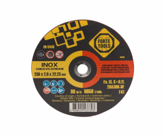 Rezný kotúč na kov FORTE TOOLS, 230X2X22, 23 mm, INNOX
